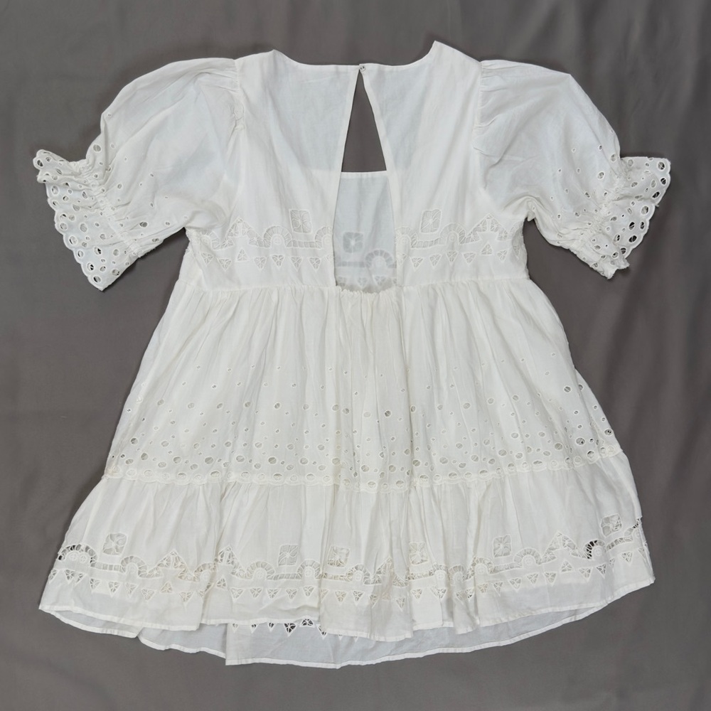NWT Anthropologie Plus Size Cotton Dress 1X, White, Boho, Flowy, Lightweight - Picture 5 of 16